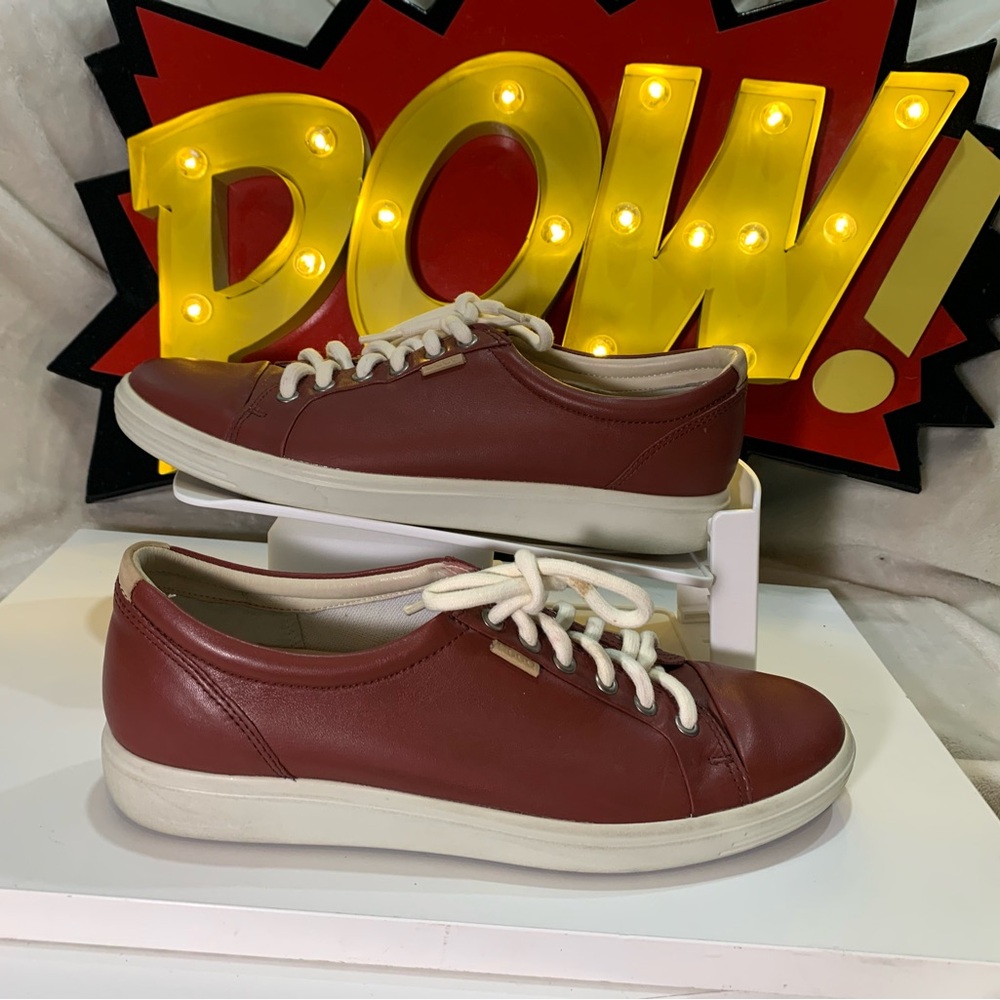 ECCO Women's Soft 7 Cognac Fashion Sneaker
Size 11; Like New- no Box